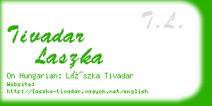 tivadar laszka business card